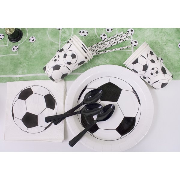 Papirtallerkener - Fotball - 10-pakning Papirtallerkener - Fotball - 10-pakning