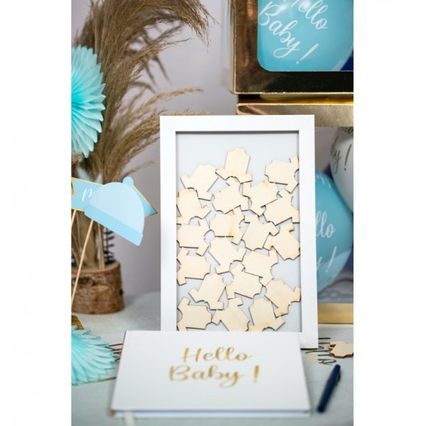 Gjestebrev - Babyshower - Hvit