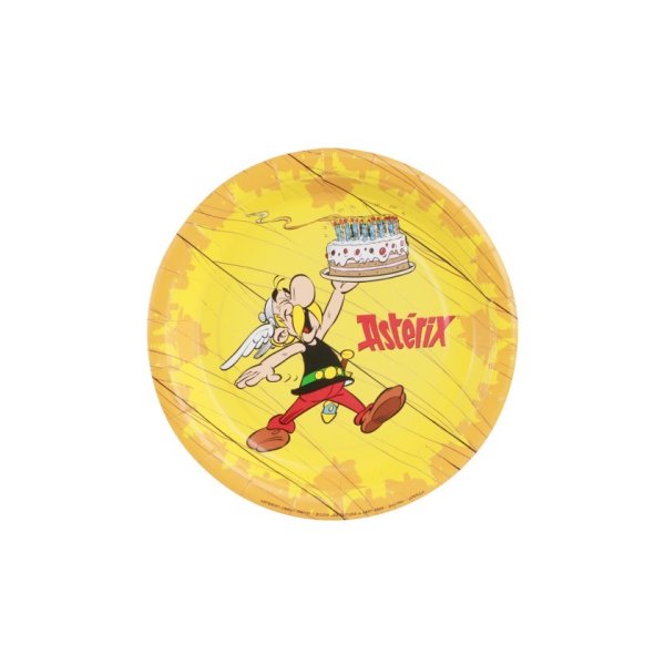 Papptallerkener - 18 cm - Asterix - 8 stk
