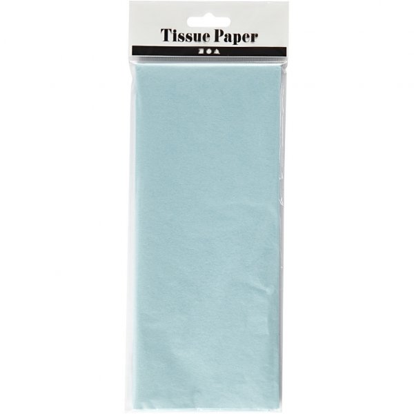 Silkepapir - 10 ark - Lysebl