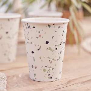 Pappkopper - Terrazzo - 8-pakning