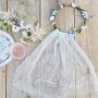 Krans med slør - Boho-brud Krans med slør - Boho-brud