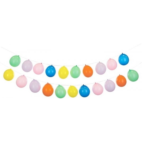 Enkel ballonggirlander - 20 ballonger - Blandede farger Enkel ballonggirlander - 20 ballonger - Blandede farger