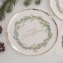 Papptallrikar - Merry Christmas - Rustic Christmas