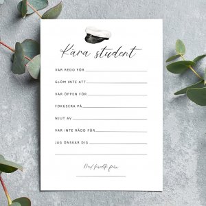 Utfyllingskort - Kjære student - 8-pakning Utfyllingskort - Kjære student - 8-pakning