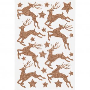 Klistremerker - Hjort - Rosegull