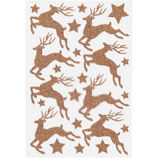 Klistremerker - Hjort - Rosegull Klistremerker - Hjort - Rosegull