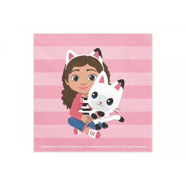 Servietter - Gabbys dukkehus - 20-pakning - 33 x 33 cm Servietter - Gabbys dukkehus - 20-pakning - 33 x 33 cm