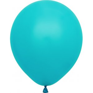 Miniballonger ensfarget - Premium 13 cm - Turkis