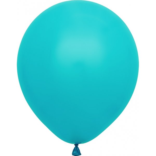 Miniballonger ensfarget - Premium 13 cm - Turkis