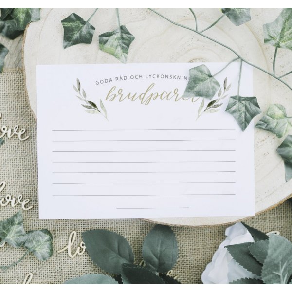 Rdskort - Oliven - 8-pakning