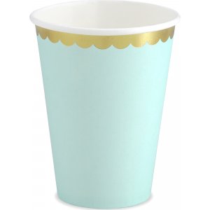 Papirkopper - Mintgrnne - Gullkant - 6-pakning