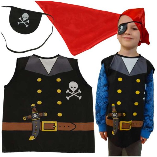 Piratkostyme for barn 3-8 år 53x47 cm - Kostyme Piratkostyme for barn 3-8 år 53x47 cm - Kostyme