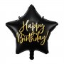 Folieballong - Stjerne - Gratulerer med dagen - Svart/Gull Folieballong - Stjerne - Gratulerer med dagen - Svart/Gull