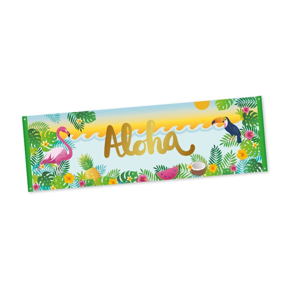 Banner - Stoff - Aloha - 230x75 cm - Vimpler, Hengende dekorasjoner