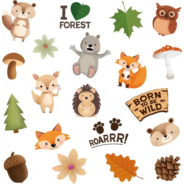 Tatoveringer - Skogens venner - 20 stk