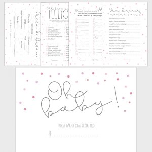 Babyshower-sett - Rosa Babyshower-sett - Rosa