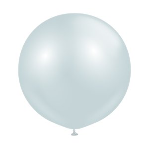 Ballonger ensfarget - Premium 60 cm - Aura Isbl� - 2-pakning