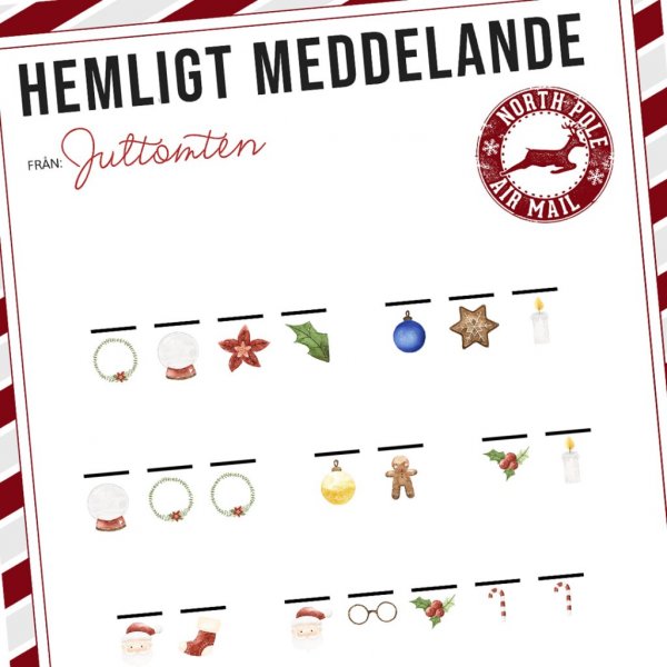 Hemmelig beskjed - Fra julenissen Hemmelig beskjed - Fra julenissen