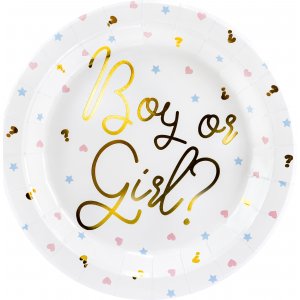 Papptallerkener - Gutt eller jente? - 6-pakning Papptallerkener - Gutt eller jente? - 6-pakning