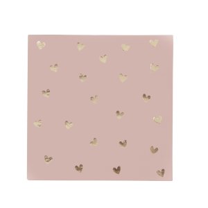 Kaffeservietter med hjerter - Rosa - 20-pakning Kaffeservietter med hjerter - Rosa - 20-pakning