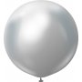 Ballonger ensfargede - Premium 60 cm - Sølvkrom - 2-pakning