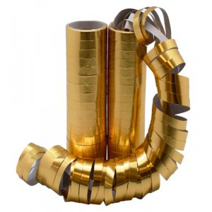 Serpentiner - Metallisk - Gull - 2-pakning