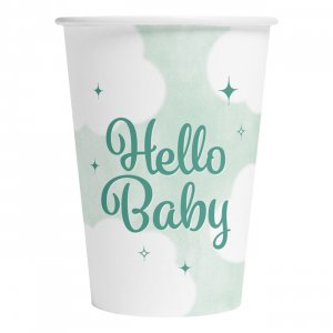 Papirkopper Hello Baby mintgrønne 8-pakning Papirkopper Hello Baby mintgrønne 8-pakning