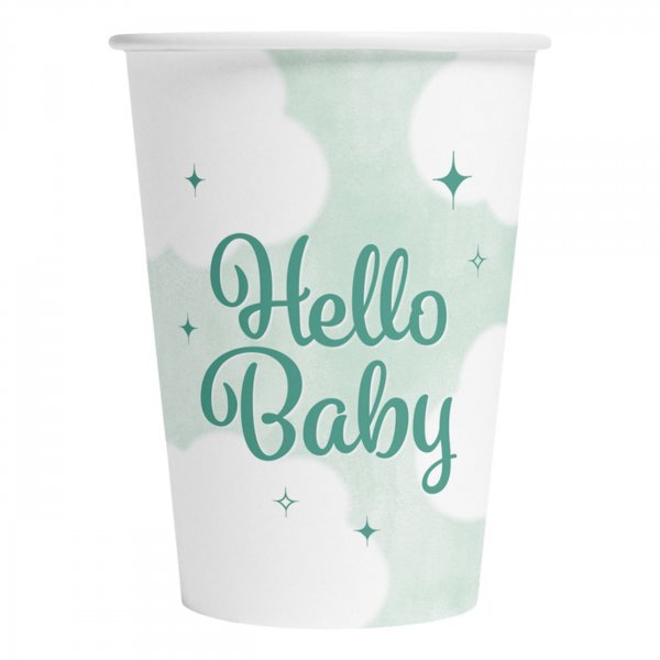 Papirkopper Hello Baby mintgrønne 8-pakning Papirkopper Hello Baby mintgrønne 8-pakning