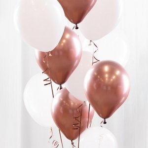 Ballongbukett - Sett - Rosegull/Krom Ballongbukett - Sett - Rosegull/Krom