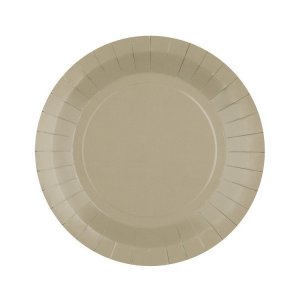 Papptallerkener - Beige - 22 cm - 10-pakning Papptallerkener - Beige - 22 cm - 10-pakning