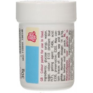 Fargepasta - Funcakes - Lys blå Fargepasta - Funcakes - Lys blå