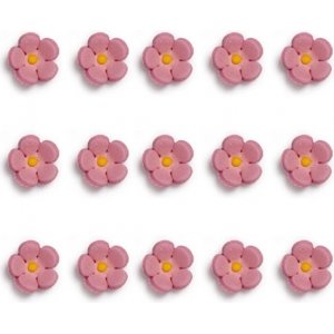 Sukkerblomster - Rosa - 1 cm - 30 stk