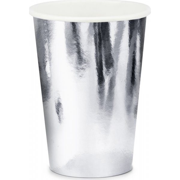 Pappkrus - Metallisk - Slv - 6-pakning