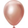 Miniballonger ensfargede - Premium 13 cm - Rosegull Krom - 25-pakning