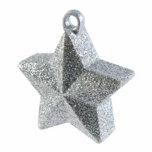 Ballongvekt - Stjerne - S�lvglitter