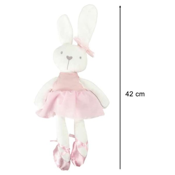Kosedyrkanin i rosa kjole 42 cm
