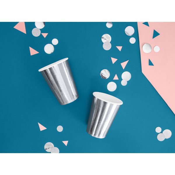 Pappkrus - Metallisk - Slv - 6-pakning