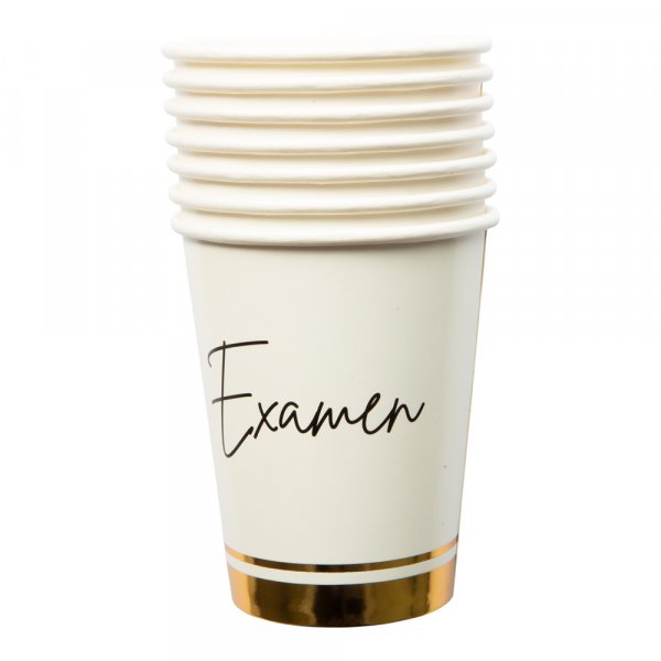 Papirkopper - Avslutningsfest - Hvit/Gull Papirkopper - Avslutningsfest - Hvit/Gull