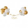 Girlang med ballonger - Welcome home - Guld