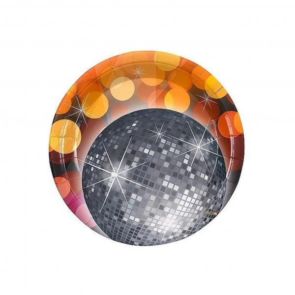 Papptallerkener - Disco - 8-pakning