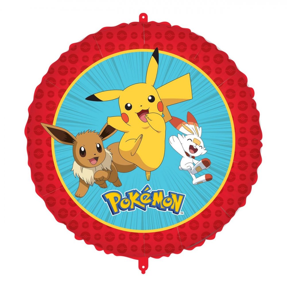 Folieballong – Pokémon – 45 cm – Rund, Folieballonger, Ballonger