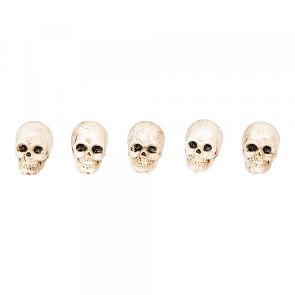 Dekorasjonshodeskaller - Halloween - 5 stk Dekorasjonshodeskaller - Halloween - 5 stk