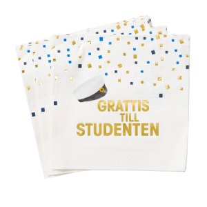 Servietter - Student - 16-pakning (33 x 33 cm)