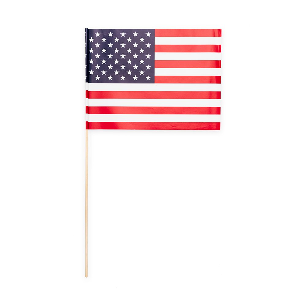 Papirflagg – USA – 20×30 cm – 10-pakning – USA, Land