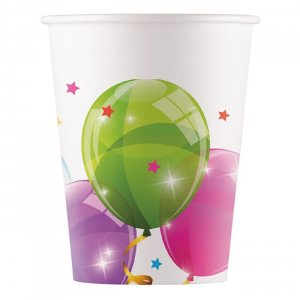 Gjenbrukbare plastkopper - Ballonger - 250 ml - 4-pakning Gjenbrukbare plastkopper - Ballonger - 250 ml - 4-pakning