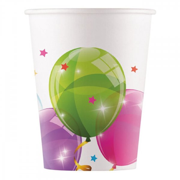 Gjenbrukbare plastkopper - Ballonger - 250 ml - 4-pakning Gjenbrukbare plastkopper - Ballonger - 250 ml - 4-pakning