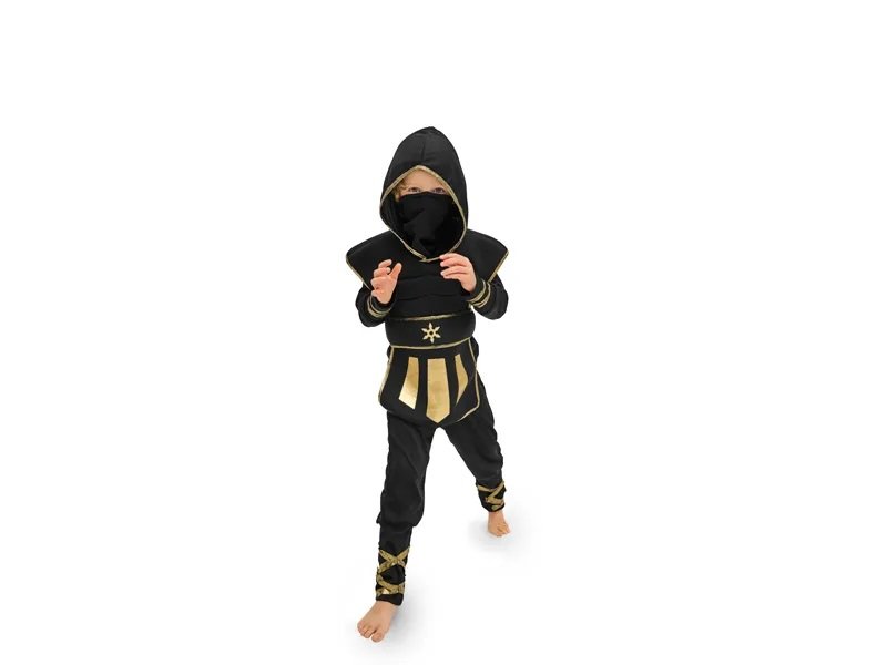 Ninja Black - Kostyme - 116-128 cm (5-8 år) - Halloween-kostyme, Halloween