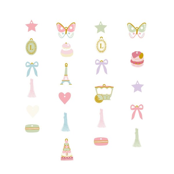 Adventskalender - Meri Meri x La Dur�e Paris - Armb�nd med sjarm