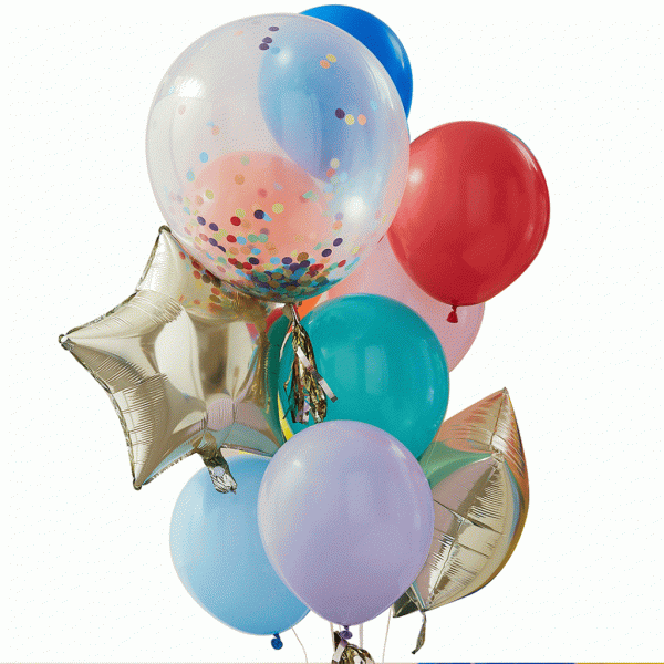 Ballongbukett - Miks det opp - Regnbue